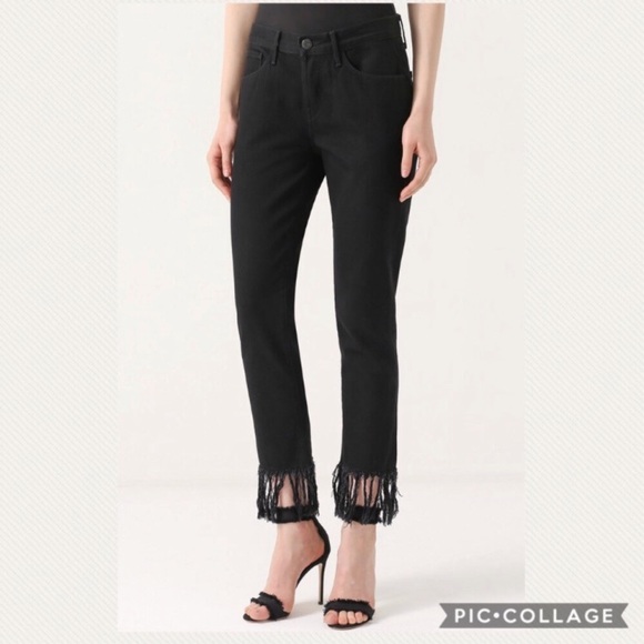 3x1 Denim - 3x1 WM3 Fringe Crop Jeans In Mamba